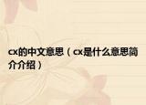 cx的中文意思（cx是什么意思简介介绍）
