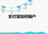支付宝如何销户