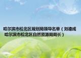 哈尔滨市松北区规划局领导名单（刘德成 哈尔滨市松北区自然资源局局长）