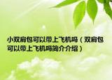 小双肩包可以带上飞机吗（双肩包可以带上飞机吗简介介绍）