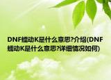 DNF蠕动K是什么意思?介绍(DNF蠕动K是什么意思?详细情况如何)