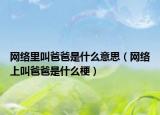 网络里叫爸爸是什么意思（网络上叫爸爸是什么梗）