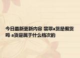 今日最新更新内容 翡翠a货是假货吗 a货是属于什么档次的