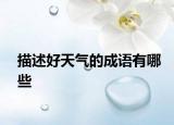 描述好天气的成语有哪些