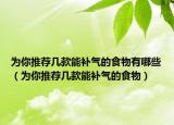 为你推荐几款能补气的食物有哪些（为你推荐几款能补气的食物）