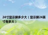 24寸显示屏多少大（显示屏24英寸有多大）