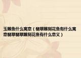 玉雕鱼什么寓意（翡翠雕刻花鱼有什么寓意翡翠翡翠雕刻花鱼有什么意义）
