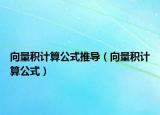 向量积计算公式推导（向量积计算公式）