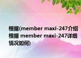 根据(member maxi-247介绍 根据 member maxi-247详细情况如何)