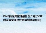 DNF的深渊宝珠是什么介绍(DNF的深渊宝珠是什么详细情况如何)