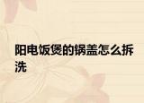 阳电饭煲的锅盖怎么拆洗