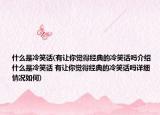 什么是冷笑话(有让你觉得经典的冷笑话吗介绍 什么是冷笑话 有让你觉得经典的冷笑话吗详细情况如何)