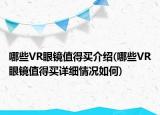 哪些VR眼镜值得买介绍(哪些VR眼镜值得买详细情况如何)