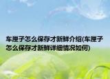 车厘子怎么保存才新鲜介绍(车厘子怎么保存才新鲜详细情况如何)