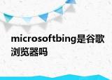 microsoftbing是谷歌浏览器吗
