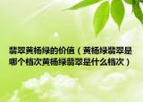 翡翠黄杨绿的价值（黄杨绿翡翠是哪个档次黄杨绿翡翠是什么档次）
