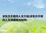求东方不败同人文介绍(求东方不败同人文详细情况如何)