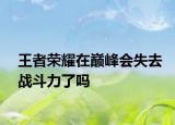 王者荣耀在巅峰会失去战斗力了吗