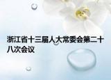 浙江省十三届人大常委会第二十八次会议