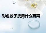彩色饺子皮用什么蔬菜