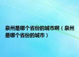 泉州是哪个省份的城市啊（泉州是哪个省份的城市）