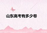 山东高考有多少卷