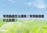 夸克链信怎么提现（夸克链信是什么东西）