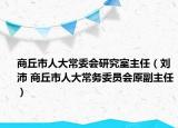 商丘市人大常委会研究室主任（刘沛 商丘市人大常务委员会原副主任）