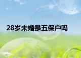 28岁未婚是五保户吗