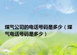 煤气公司的电话号码是多少（煤气电话号码是多少）
