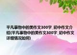 平凡事物中的美作文300字_初中作文介绍(平凡事物中的美作文300字_初中作文详细情况如何)