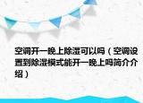 空调开一晚上除湿可以吗（空调设置到除湿模式能开一晚上吗简介介绍）