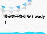 微安等于多少安（wady）