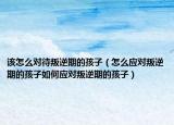 该怎么对待叛逆期的孩子（怎么应对叛逆期的孩子如何应对叛逆期的孩子）