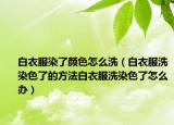 白衣服染了颜色怎么洗（白衣服洗染色了的方法白衣服洗染色了怎么办）