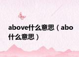above什么意思（abo什么意思）
