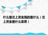 什么是北上资金指的是什么（北上资金是什么意思）