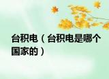 台积电（台积电是哪个国家的）
