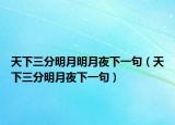 天下三分明月明月夜下一句（天下三分明月夜下一句）