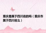 重庆是属于四川省的吗（重庆市属于四川省么）