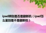 ipad辨别是否是翻新机（ipad怎么鉴别是不是翻新机）