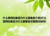 什么是网站备案为什么要备案介绍(什么是网站备案为什么要备案详细情况如何)