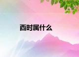 酉时属什么