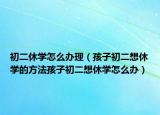 初二休学怎么办理（孩子初二想休学的方法孩子初二想休学怎么办）