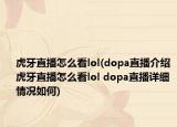 虎牙直播怎么看lol(dopa直播介绍 虎牙直播怎么看lol dopa直播详细情况如何)