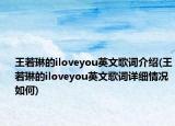 王若琳的iloveyou英文歌词介绍(王若琳的iloveyou英文歌词详细情况如何)