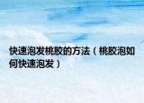 快速泡发桃胶的方法（桃胶泡如何快速泡发）