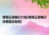 使用云游畅行介绍(使用云游畅行详细情况如何)