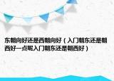 东朝向好还是西朝向好（入门朝东还是朝西好一点呢入门朝东还是朝西好）