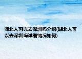 湖北人可以去深圳吗介绍(湖北人可以去深圳吗详细情况如何)